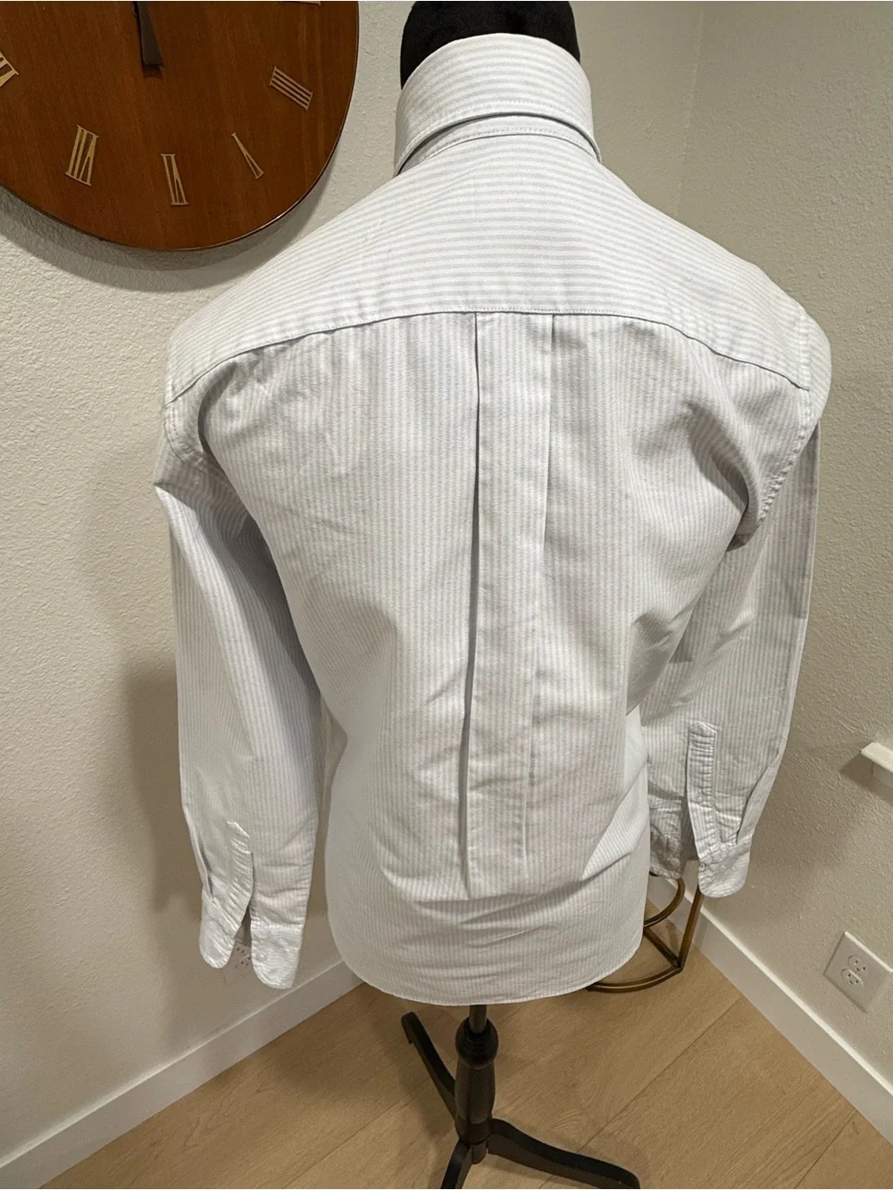 J.Crew Flex Oxford Slim Fit Button Down Shirt Blue Stripe XS